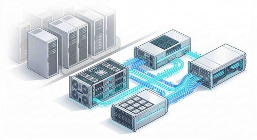 Disaggregated data center linked by optical fabric Disaggregated data center linked by optical fabric